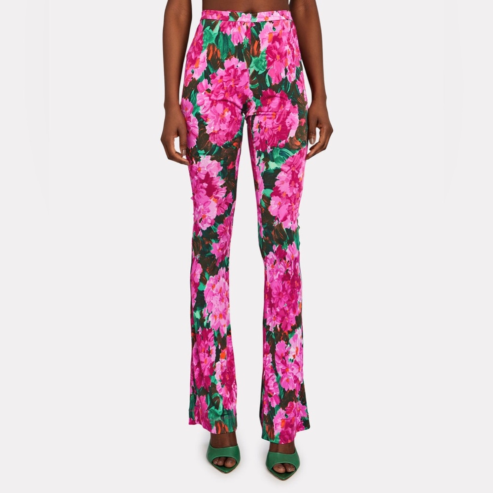 RONNY KOBO Jojo Floral Jersey Bootcut Pants Small